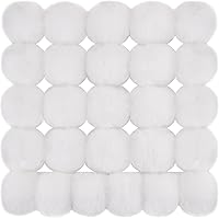 Vista 9 de BQTQ 26 piezas pompones de piel sintética de conejo pelotas pom pom negras pompones esponjosos con lazo elástico manualidades para sombreros