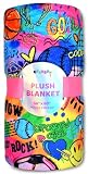 iscream + Corey Paige Designs Bold Print Silky Soft Plush 56' x 60' Premium Fleece Throw Blanket - Sporty Girl