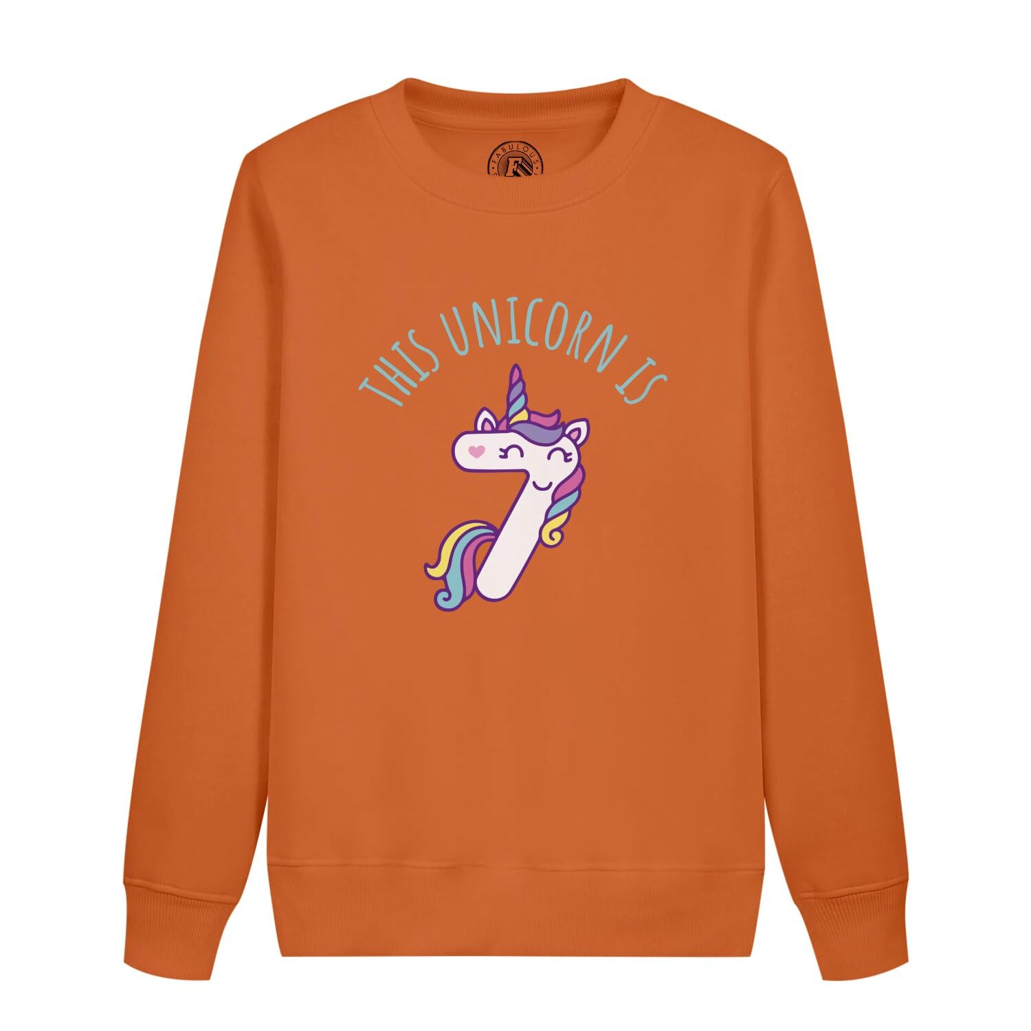 Sweat licorne 7 ans pull anniversaire enfant cadeau magique