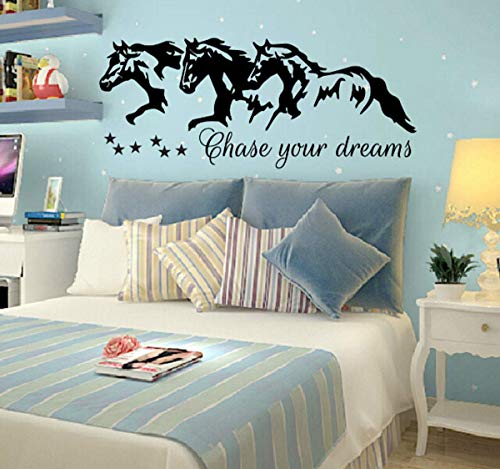Vinilo decorativo de pared Diuangfoong con caballos y estrellas