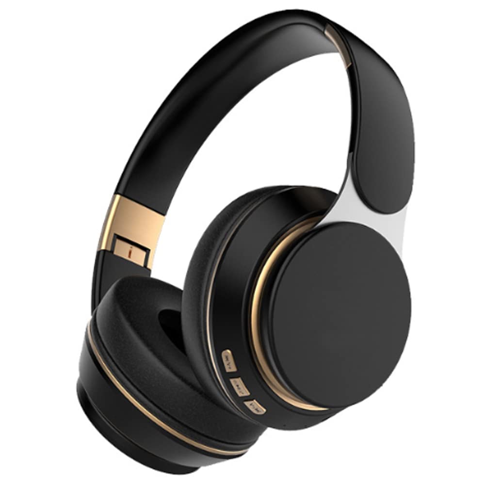 Casque Bluetooth supra-auriculaire sans fil pour adultes, casque DJ hybride avec suppression active du bruit, 20 heures de lecture et, micro intégré, pour DJ/TV/PC/téléphone (noir)