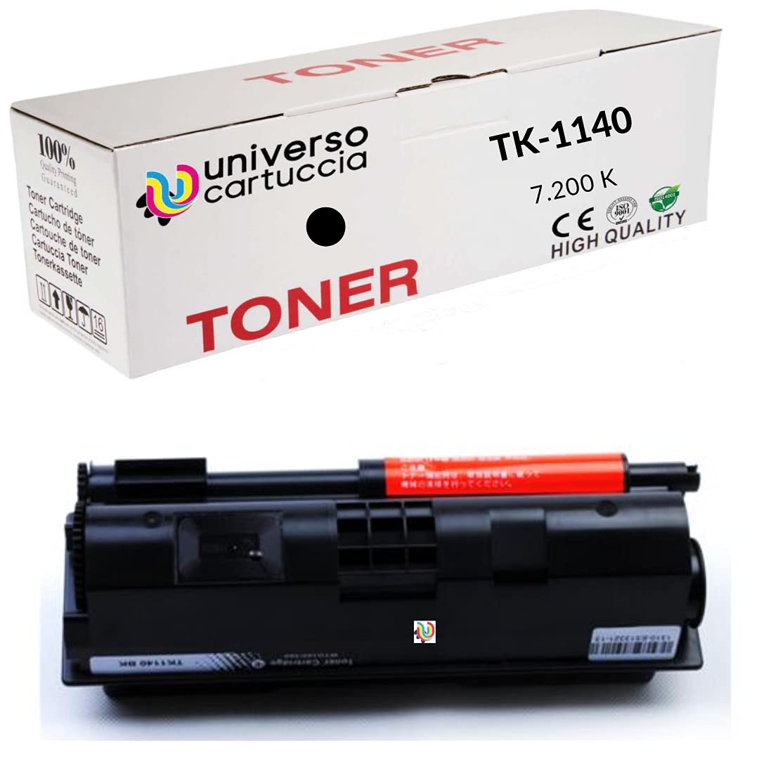 Universo® Toner Compatible with Kyocera TK-1140 Black Not Original 1T02ML0NLC Compatible with ECOSYS M2035dn M2535dn FS-1035MFP FS-1135MFP