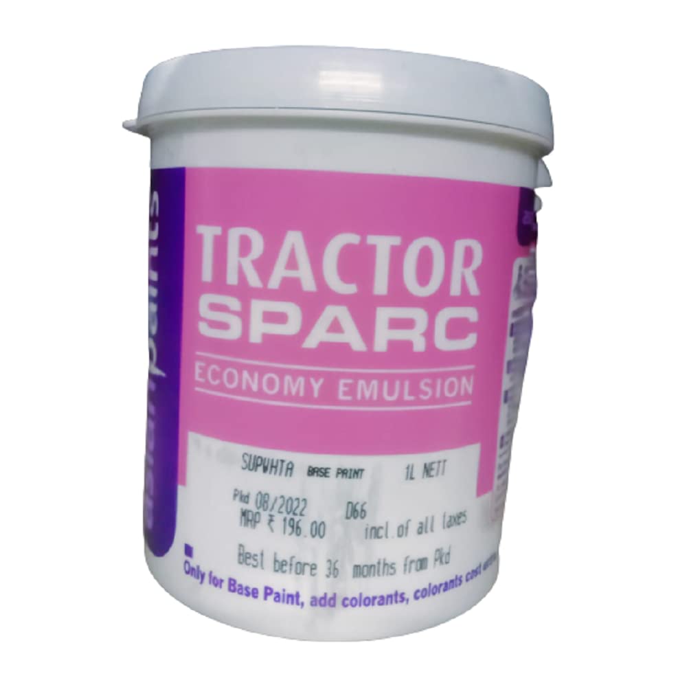 TRACTOR SPARC ECONOMY EMULSION WALL PAINT WHITE (4 Liters) Amazon.in