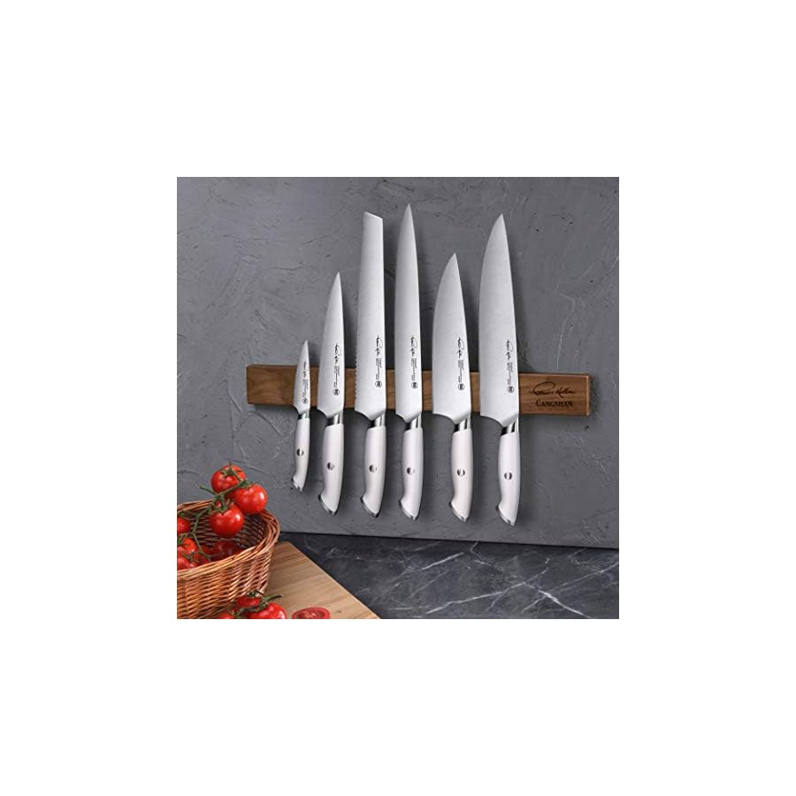 Cangshan-Thomas-Keller-Signature-Collection-Swedish-Powder-Steel-Forged-7-Piece-Magnetic-Knife-Set-White Cangshan Thomas Keller Signature Collection Swedish Powder Steel Forged, 7-Piece Magnetic Knife Set, White