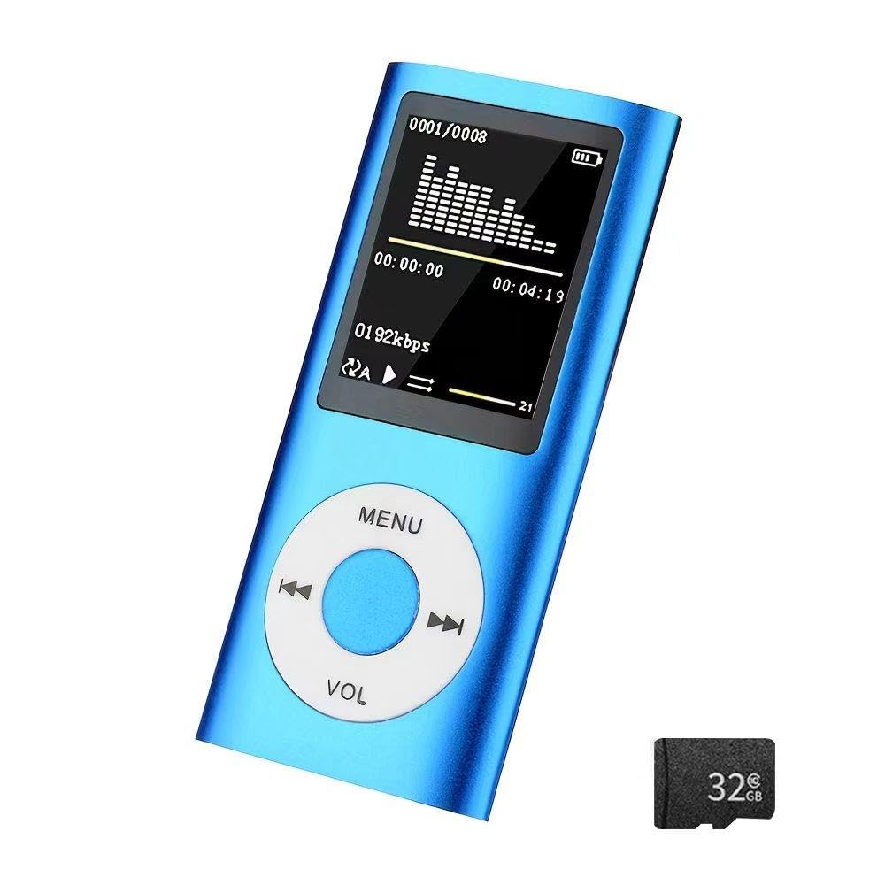 Portable MP3 MP4 Music Player LCD Screen with Equalizer Display MENU and VOL Controls BLue