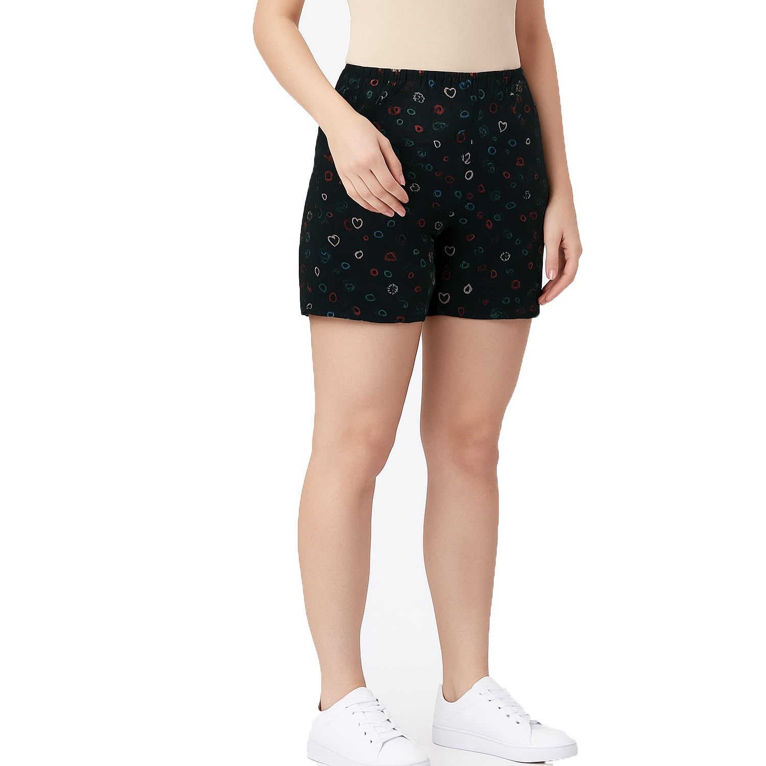 Womens Printed Cotton Shorts-image-10