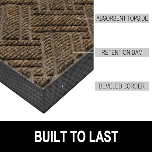 Olanlyindooroutdoormatsturdynaturalrubberfloormatnonsliplowprofilewaterproofdoormatandstainfrontdoormateasycleanpatioentrancemat36x24brown Urban Country Home Decor Olanly indoor outdoor mat sturdy natural rubber floor mat non slip low profile waterproof doormat and stain front door mat easy clean patio entrance mat 36×24 brown urban country home decor