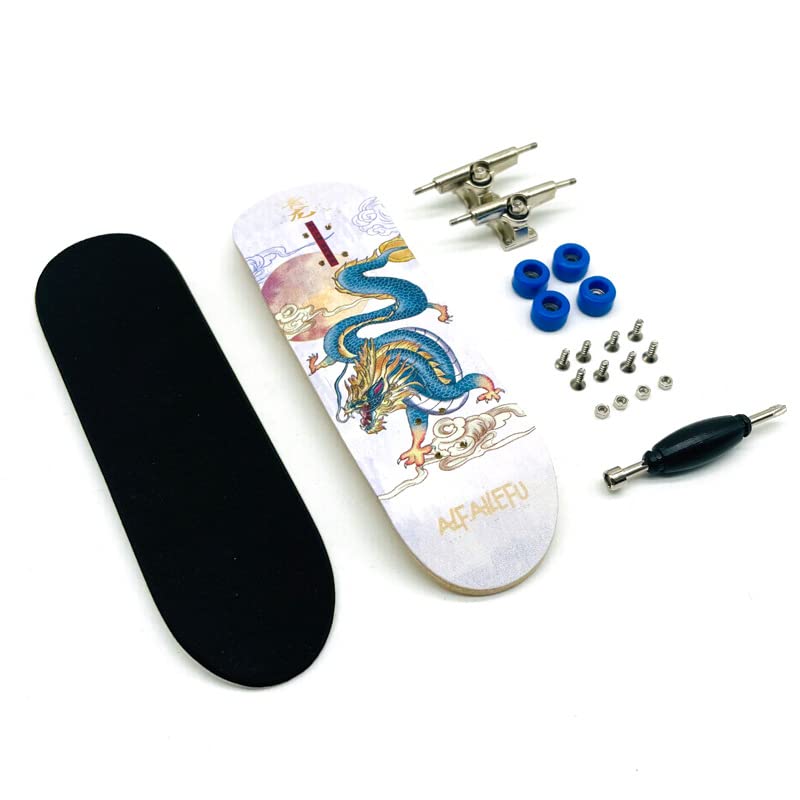 Pro Fingerboard Complete 30mm Skateboard Mini Small Hand Skate Professional Finger Board Full Wood Maple Wheels with Bearings for Kids (B5)