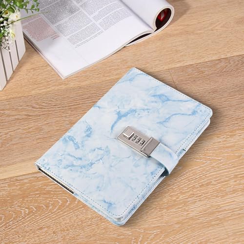 MERIGLARE Diário com Cadeado Diário com Cadeado de Combinação Caderno de Negócios para Adultos Menin