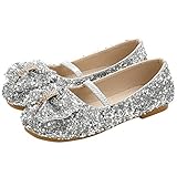  FStory&Winyee Mädchen Prinzessin Schuhe Kinder Cinderella Sandalen Partei Glitzer Kristall Schuhe Mädchen Kostüm Zubehör Karneval Verkleidung Party Aufführung Fasching Tanzball Groß 23-36 3-11 Jahre