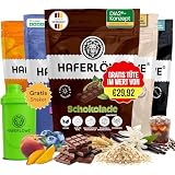 Haferlöwe Haferkur 35 Tage Starter Set | Leckere Hafertage in 5 Geschmacksrichtungen inkl. Gratis Shaker und Leitfaden | Protein Shake | Leckerer Diät Hafershake | DIA2® Ernährung