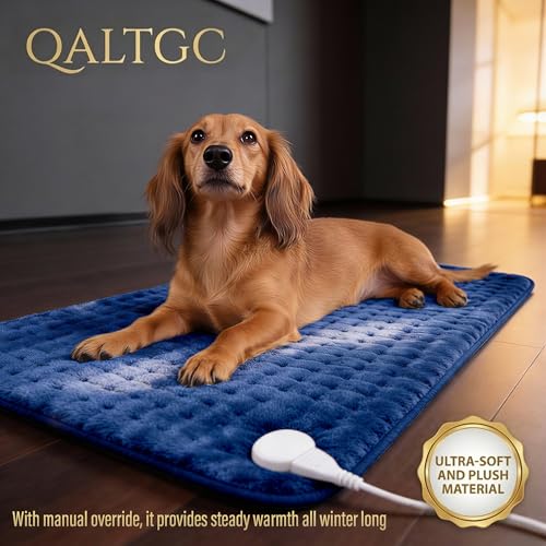 Image of Electric Heating Pad, 2025 Upgraded Dual Mode Controller (Manual and auto Off Mode),Multiple Safety protections, Comfortable Soft, Machine Washable(20 inchx 24 inch Dark Blue)
