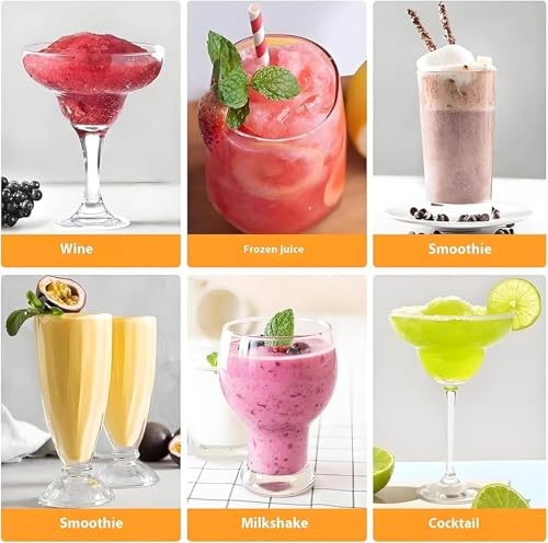 DHMYYXGS Slushy EIS Maker,Margarita-Maschine,Slushie Maschine Für Zuhause,Creme - Milchshake-Maschine,5 Voreingestellte Programme,Gefrorene Slushie,Margaritas,Frappés,Milchshake – Bild 4