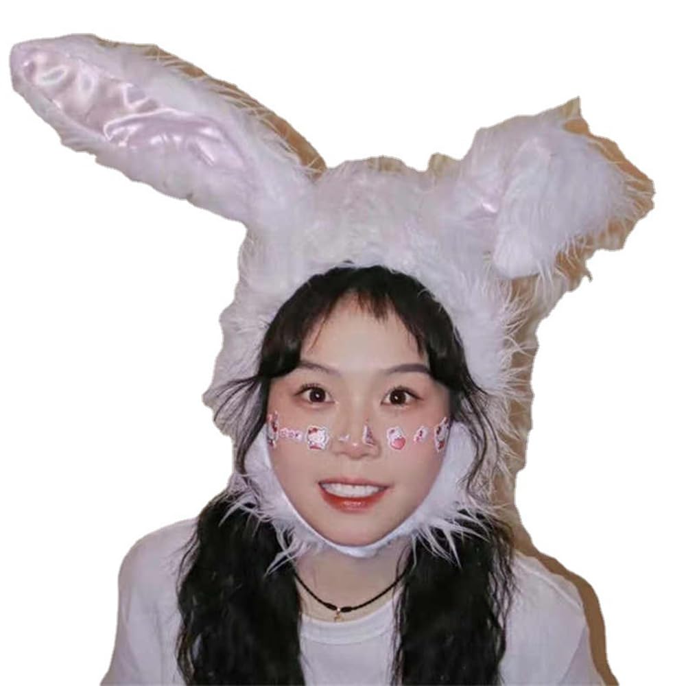 Amazon.co.jp: うさぎ かぶりもの 兎 被り物 ふわふわ うさぎ コスプレ