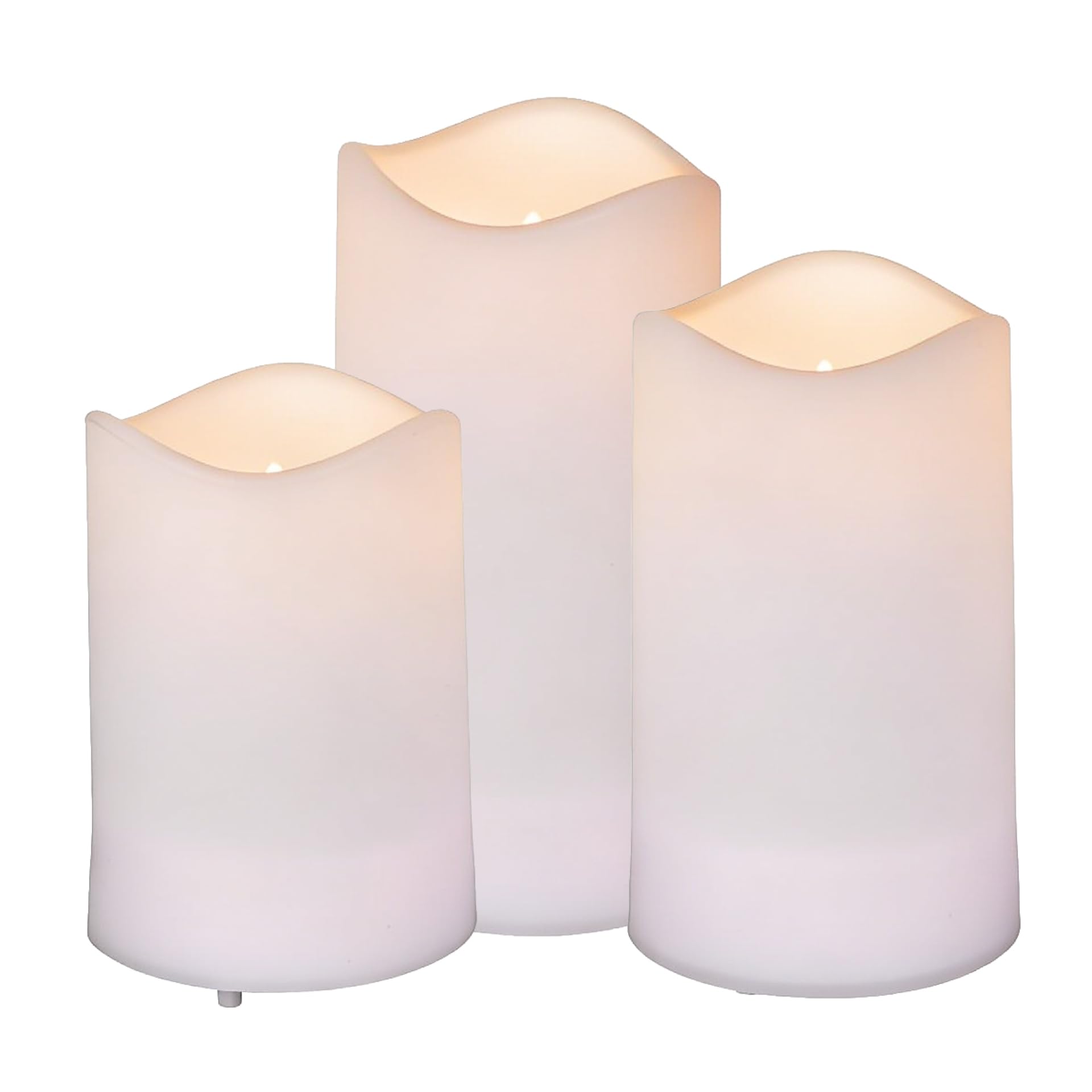 Rackhams Light Solar Led Candle Set – 3 Piece Flameless Outdoor Candles