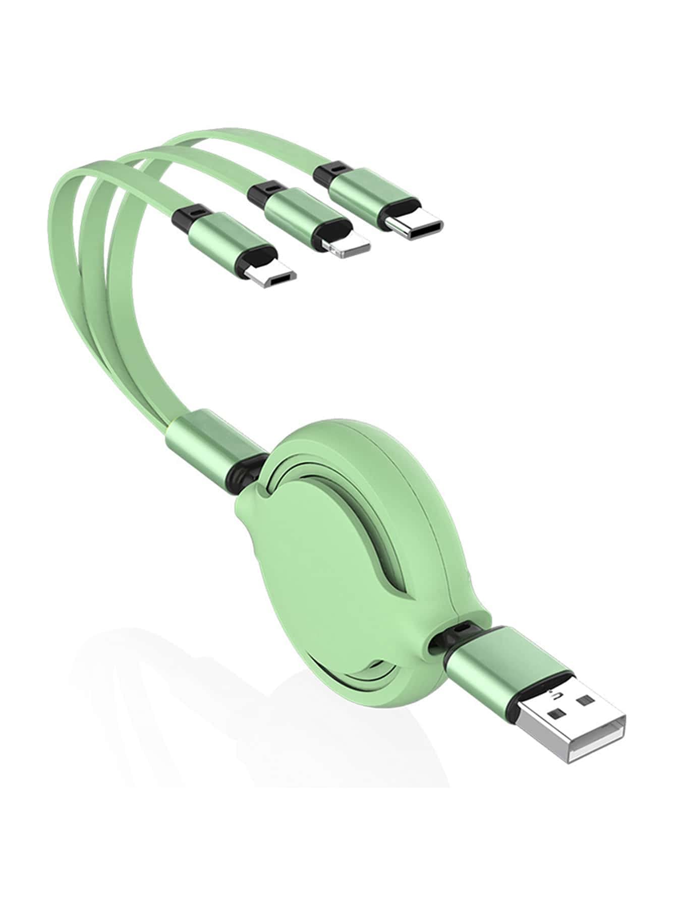 Buyer Hub Telescopic 3-IN-1 Retractable 3.0 Fast Charger Cord, 4Ft/1.2M Multiple USB Charge Cord Compatible with Phone/Type C/Micro USB for All Android and iOS Smartphones (Green) (B09V3C7Y6B) Amazon Price History, Amazon Price Tracker