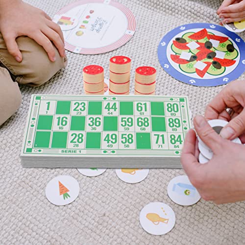 ibasenice Russian Lotto Wooden Bingo Game Set - Traditional Family Party Game with Wooden Barrels, Cards, and Chips for Kids and Adults - Image 3