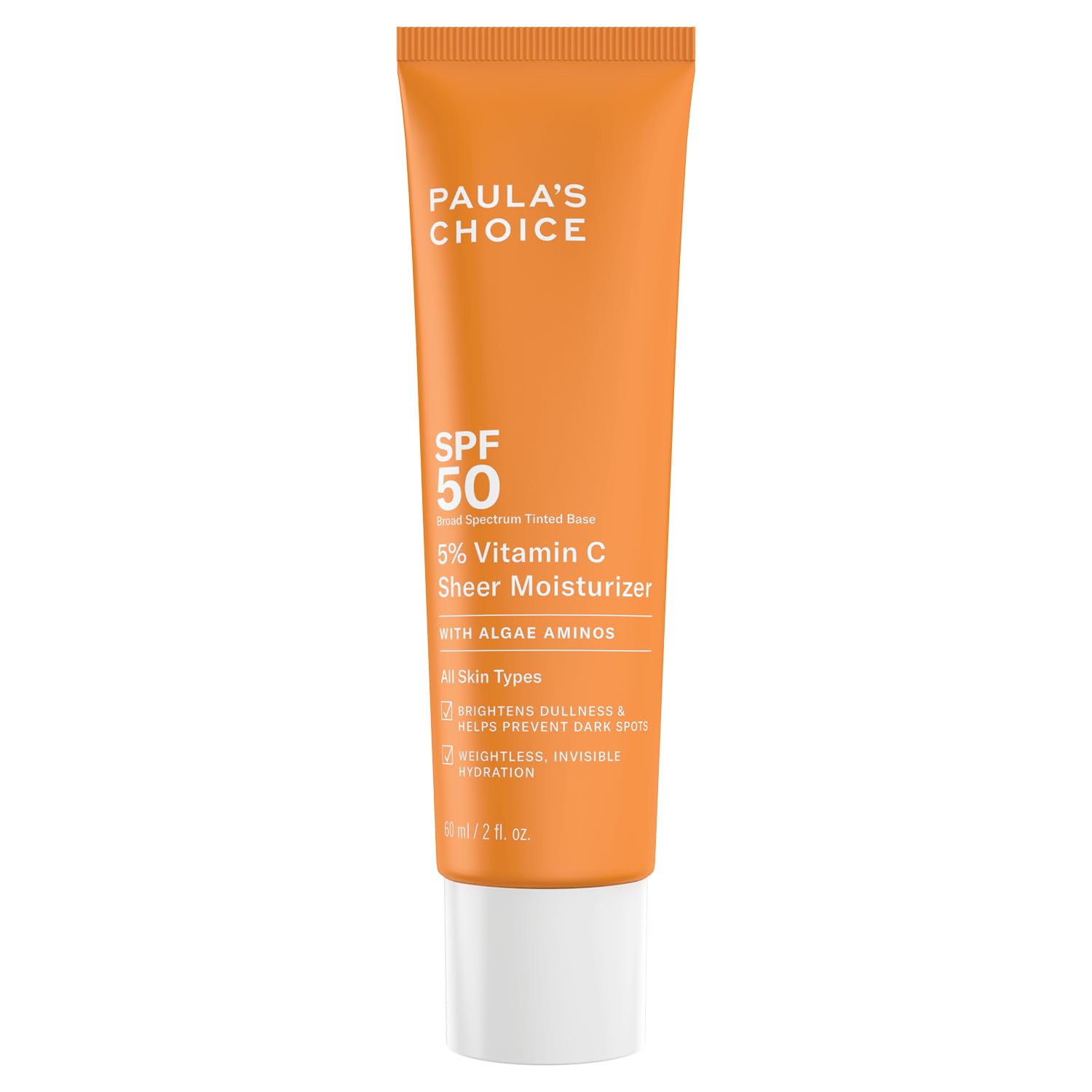 5% Vitamin C Moisturiser SPF 50 - Face Day Cream Hydrates & Brightens Skin - Multi-Active Sun Protection - with 3 Types of Vitamin C - All Skin Types - 60 ml