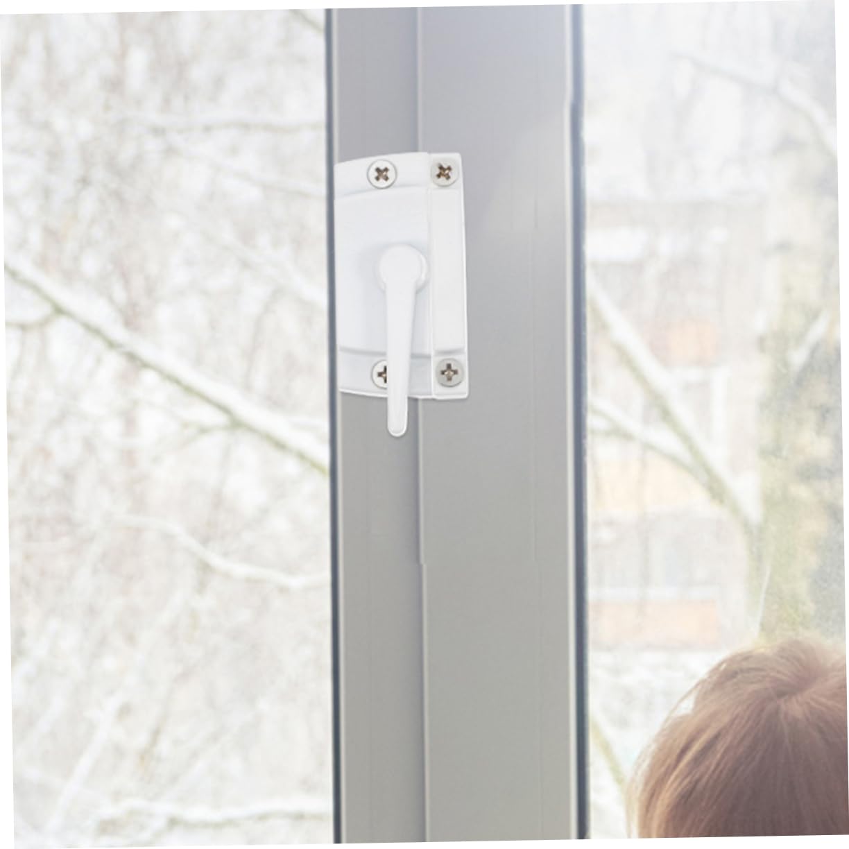 SHINEOFI 10 Ensembles Serrure de Fenêtre Coulissante Lot de Design Classique Croissant Installation Facile à Gauche pour Portes Fenêtres Adaptée Aux Styles Traditionnels