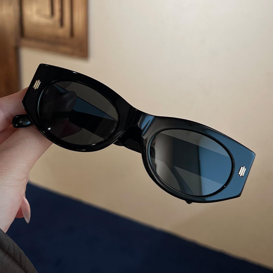 Gafas de sol gruesas de acetato estilo ojo de gato para exteriores
