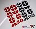 SuperWrappz - Emblema de carbono negro y rojo para BMW (vinilo de...
