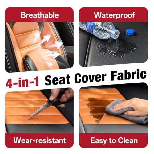 Image of Deluxe Front Covers for Toyota Camry 2015-2026, Black-Orange