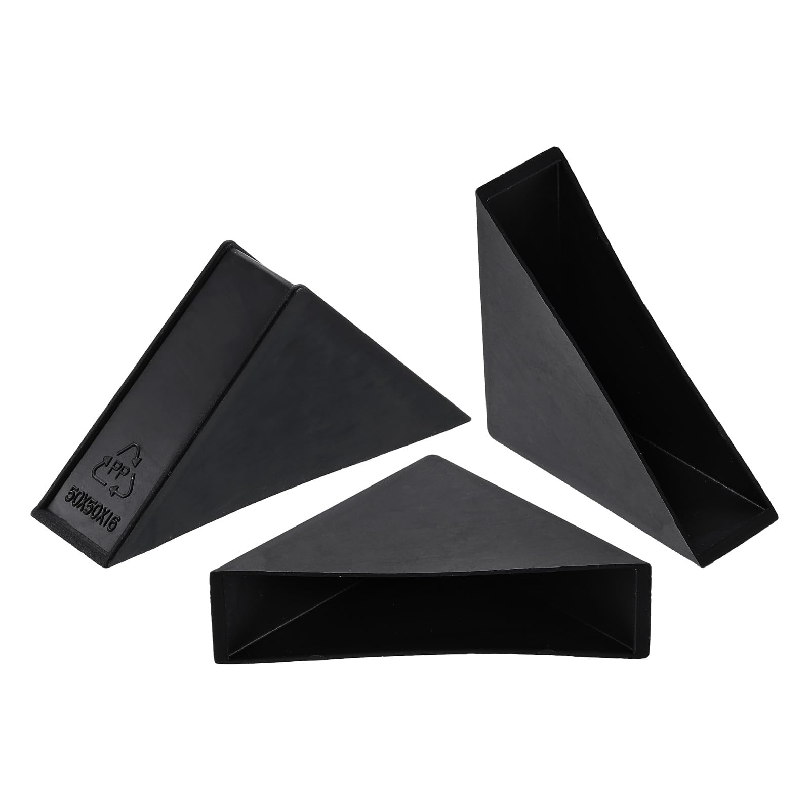 uxcell 8Pcs Plastic Corner Protectors 16x71mm Right Angle Shape Glass Corner Guards Cushion for Corner Protection of Glass, Mirror, Tile, Black