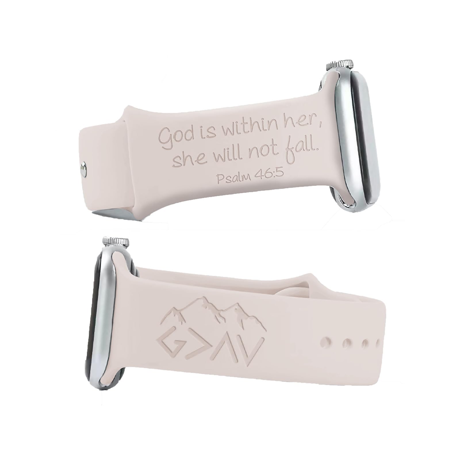 Personalised Engraved Sports Bands For 8 7 6 5 4 3 2 1 Se - Sports Bands With Mental Strength - For Women And Men (42/44mm-150mm-200mm-S/M, Rock white)