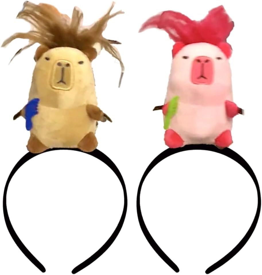 Funny Animal Headbands Cute Capybara Hairband Hair Pulling Funny Hairbands for Girls Kids Cosplay Party