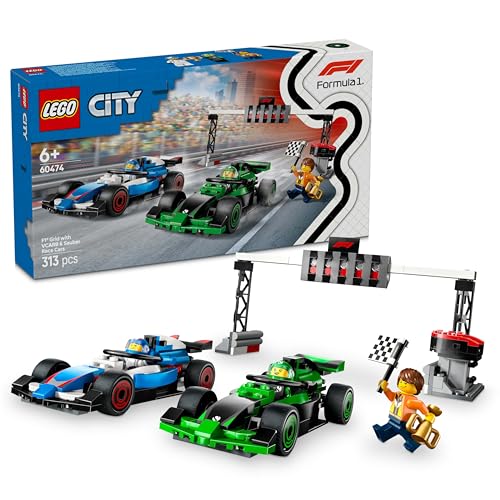 Image of LEGO City F1 Grid with VCARB & Sauber Race Cars Toy Vehicle Set 60474 Building Blocks Toys for 6+ Gift for Boys and Girls