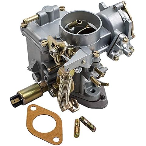 Tuningsworld 30/31 PICT-3 Carburetor for VW Beetle Air Cooled Type 1 2 3 4 Bug Bus Gghia 1975-1982 Single Port 1500CC Manifold, 113129029A 027H117510E Automatic Choke Carb 30 Pict 1 Carburetor Cover