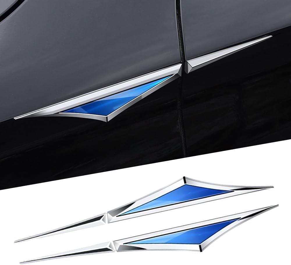 2 Pcs Car Fender Stickers for Citroen C4 | Typ Picasso/UD | Bj. 2013-2016 Body Side Skirt Decals Sporty Texture Trim Body Modification Exterior Styling Decoration,Blue