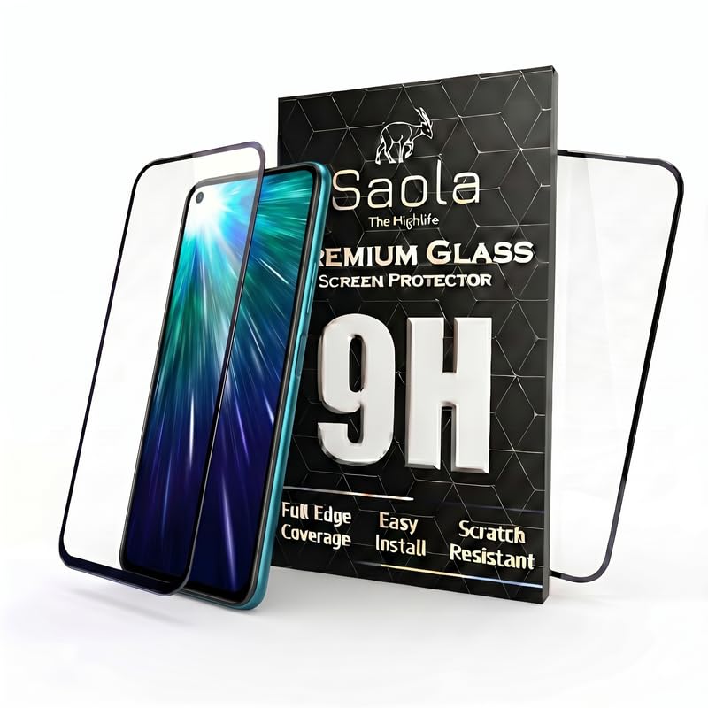 Image of Saola HD+ Oleophobic Tempered Glass Screen Protector For Vivo Z1 Pro (Pack Of 2) with Free Installation Kit. Full screen Coverage - 6.53 inch