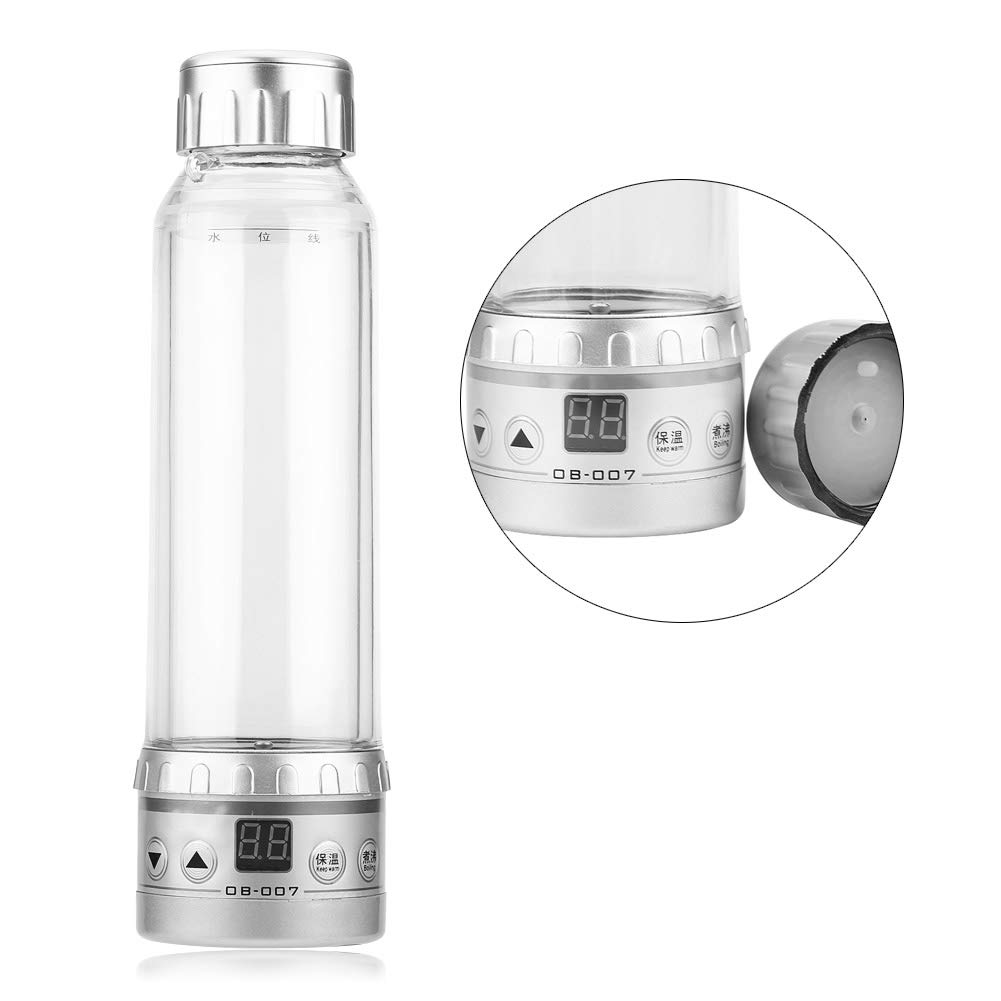 Hervidor de Coche, Taza de café Eléctrica de 280 Ml con Termo Eléctrico con Botón Táctil para Coche (SILVER)