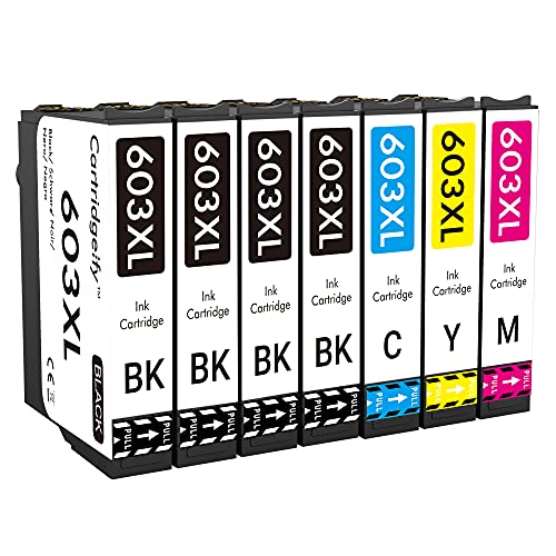 Cartridgeify 603XL Compatible con Epson 603 XL Cartucho de Tinta Multipack, para Expression Home XP-2100 XP-2105 XP-3100 XP-3105 XP-4100 XP-4105, Workforce WF-2810 WF-2830 WF-2835 WF-2850 Cover