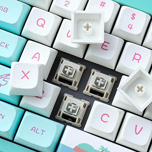 Tsungup Keycaps PBT Custom Keycaps 138 keys XDA Keycaps Dye-sublimation process White Keycaps Compatible with Cherry MX Switches for ANSI Layout Mechanical Keyboards - Image 3