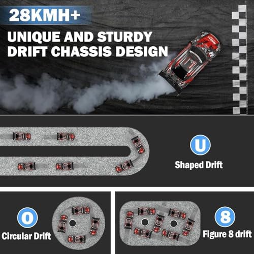Image of SUPER TOY 1:24 RC Drift Car High Speed Racing Remote Control Car 25KMH for Boys 4x4 Wheel Drive Rechargeable Extra Drifting Tires Birthday Gift