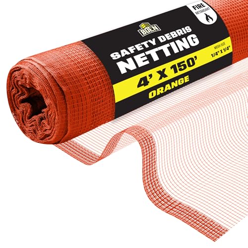 Debris Safety Netting Orange Fire Retardant (4 x 150 Orange)