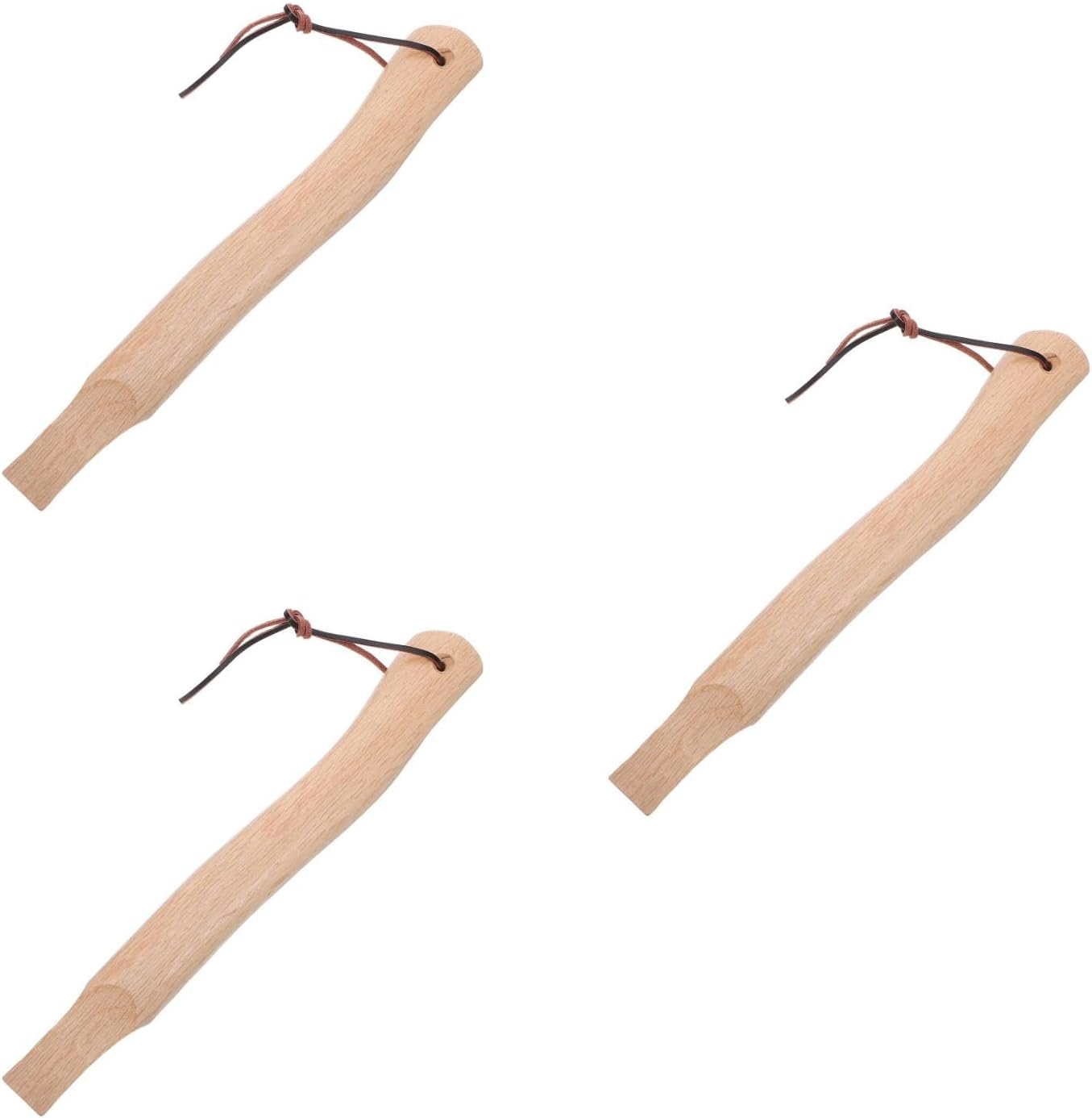 LUOZZY 3pcs Wooden Hammer Handle Replacement Ergonomic Grip Tool for Woodworking Repair