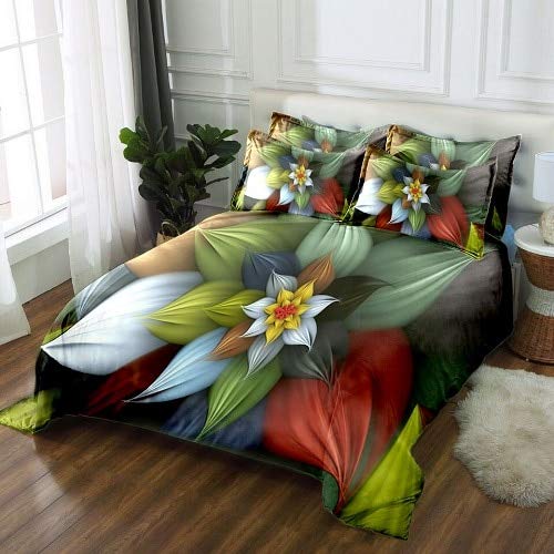 RONGXIE Custom size 3D bedding sets king size bedsheet Duvet bed cover Pillowcase flat sheet Twin king Queen Bed Linen Flower pattern