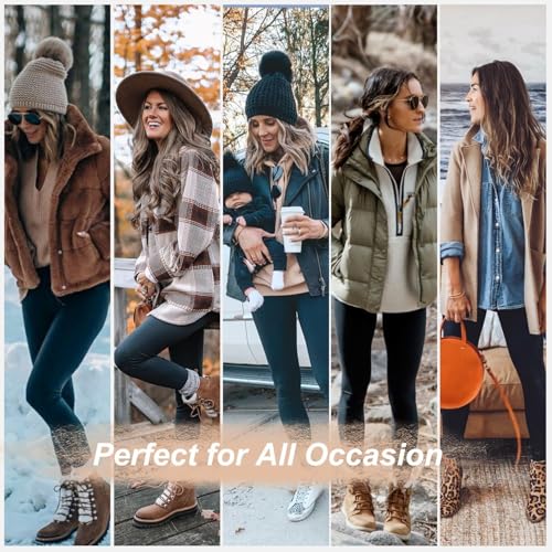 FuelMeFoot Thermo Leggings Damen Gefüttert Fleece High Waist Thermounterwäsche Warm Lang Strümpfhose Blickdicht Winter.01-Schwarz S/M
