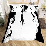 ★Présentation des tailles: 3D escalade en rocher Housse de Couette 3 pièce：1 pièce housse de couette 140 x 200 cm + 2 taie d'oreiller 65 x 65 cm （Taie d'oreiller prise en charge des tailles personnalisées）