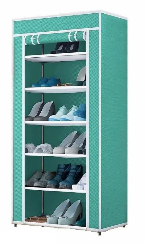 Easy Assembly Frame Supporting FootLooks Storage Inside Indoor Living Area Setup Utility Green-image-13