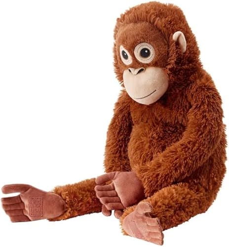 イケア DJUNGELSKOG ジュンゲルスコグ ソフトトイ オランウータン 304.028.40 キッズ 抱き枕 かわいい + lollolマイクロファイバークロス(商標登録済)…