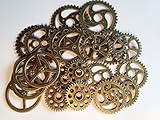 22 x große Steampunk-Zahn Rädern, Bronze Gothic Charm