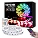 Produktbild Bluetooth LED Streifen 10M, VOYOMO 2x5M SMD5050 RGB LED Strips steuerbar via App und 24-Tasten Fernbedienung mit 16 Millionen Farben, Timermodus und Sync mit Musik 12V für Haus, Garten, Dekoration