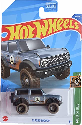 Hot Wheels 21 Ford Bronco Mud Studs 1/64 miniatura 1