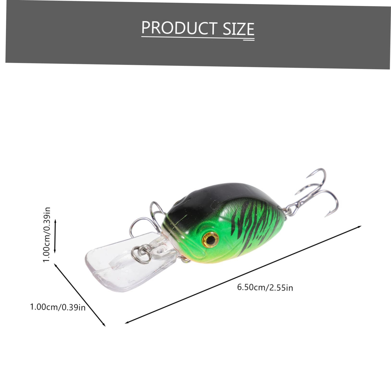 WOONEKY Faux appâts de pêche simulés swimbait gabarits de pêche filateurs de pêche Outil de pêche appât de pêche résistant à l'usure appâts de pêche de Simulation Abdos Green