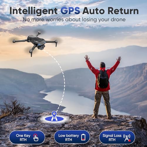 GPS Drone with 4k camera for adults, 4.5’’ LCD Screen Controller, Brushless Motor, 60-Min Flight Time with 2 Batteries, SD Card Included, 5G FPV Quadcopter with Smart Return, Great Gift for Beginners - Image 6