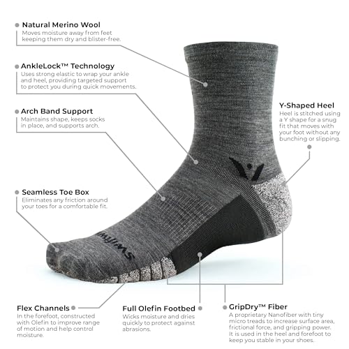 Swiftwick - FLITE XT TRAIL Mid-Crew Socks, Trail Running and Hiking Socks2